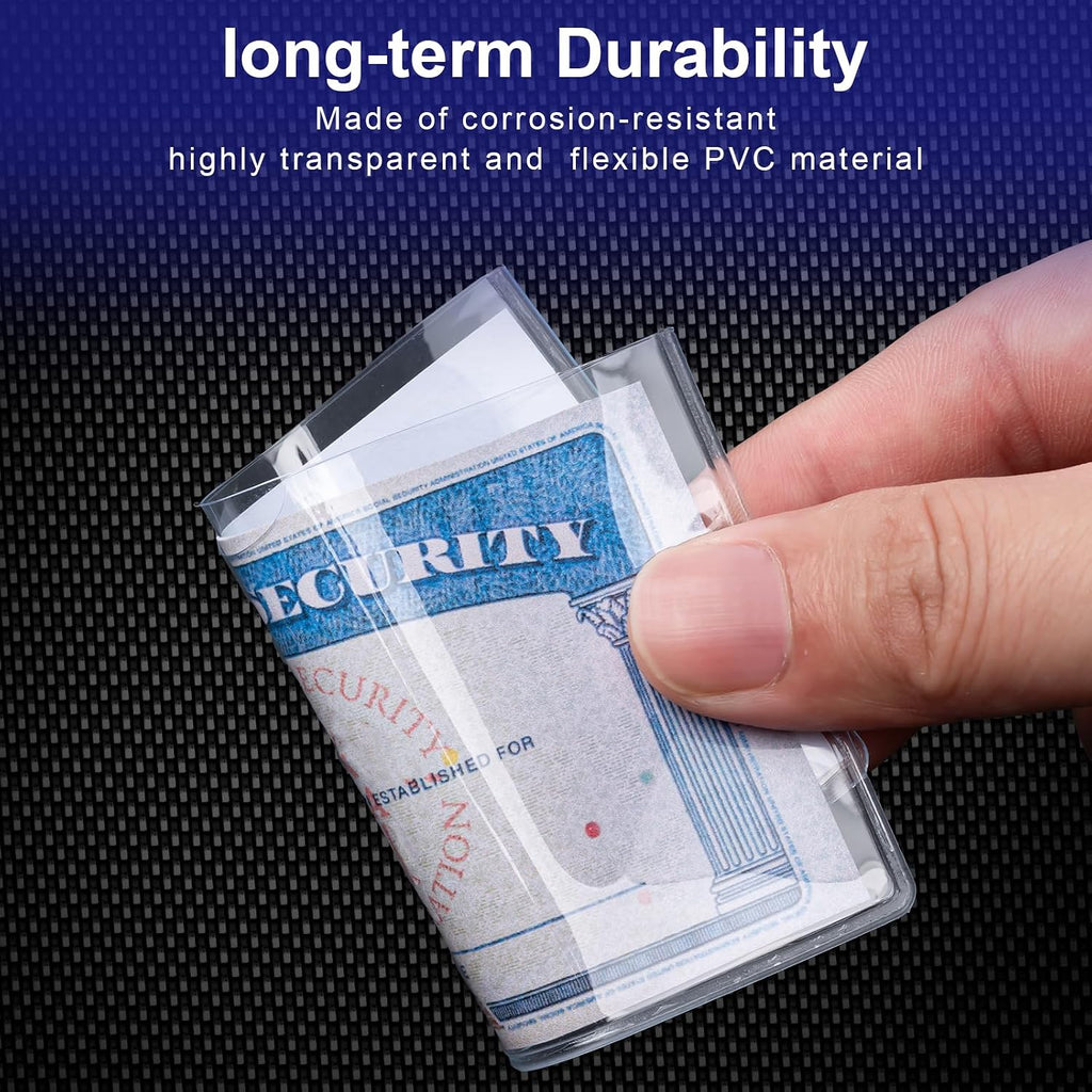10 Pack Social Security Card Protector Medicare New Credit Card Holder,24 Mil Soft Clear Card for Waterproof SSN Card Protector，ID/Debit/Credit Card Covers Sleeve(10)