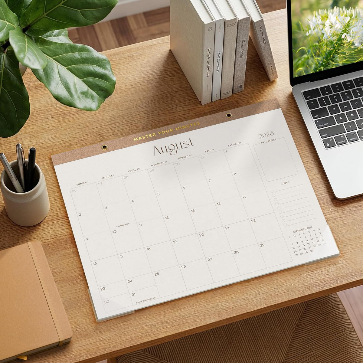 Desk Calendar 2026-2027, 18 Months Academic Calendar 15" x 12" Desktop Calendar from July 2026 to December 2027 With Large Day Block, Desk Planner for Teacher Family School Office Supplies