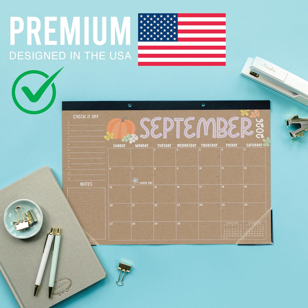 Large Teacher Desk Calendar 2026-2027 - Desktop Calendar 2026