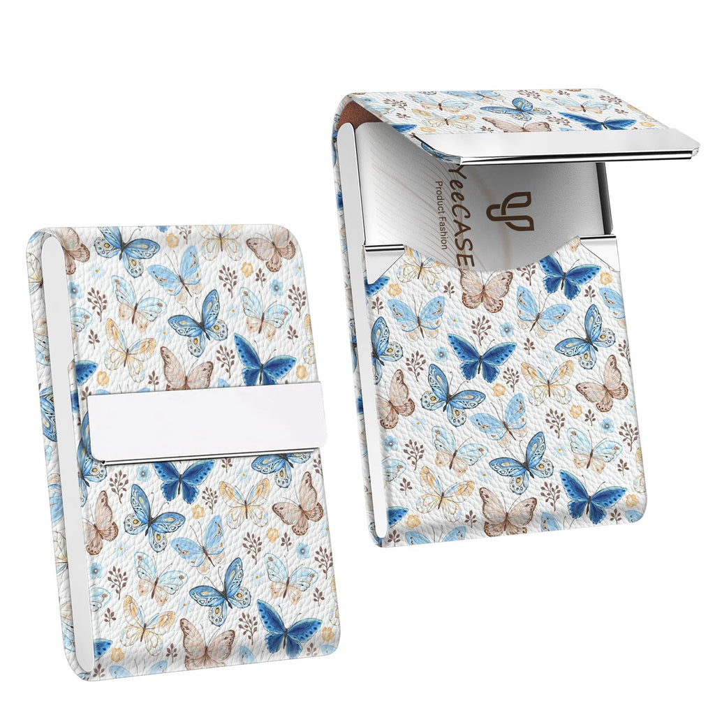 2Pack Business Card Holder, Metal Slim Business Card Case, RFID Blocking