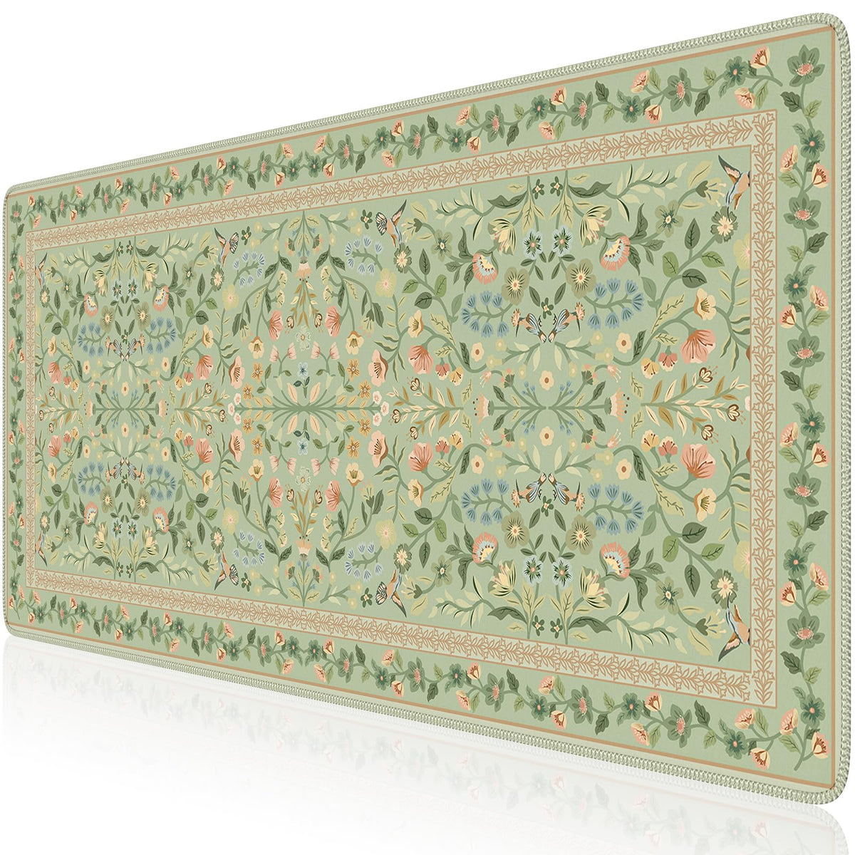 iCasso Desk Mat,Mouse Pad for Office Desk,35.4x15.7in,Pink Floral