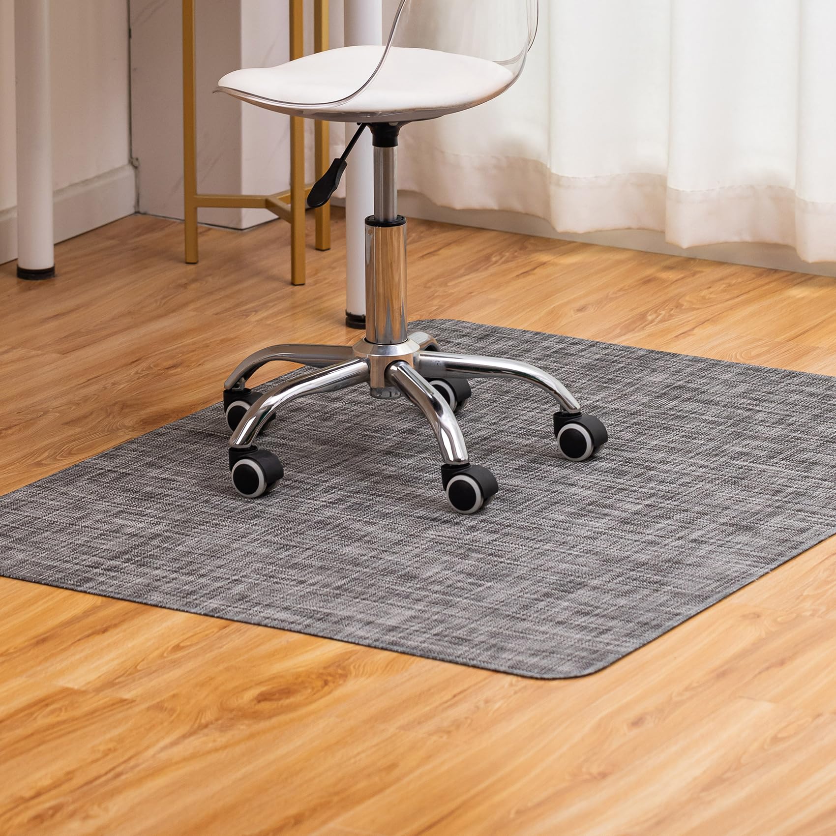 Baroyal Office Chair Mat for Hardwood Floor Under Desk Computer Rolling Chair Mat for Wood/Tile Floor Non-Slip Heavy Duty Desk Rug PVC Plastic Hard Floor Protector 36" x 48" (Espresso)