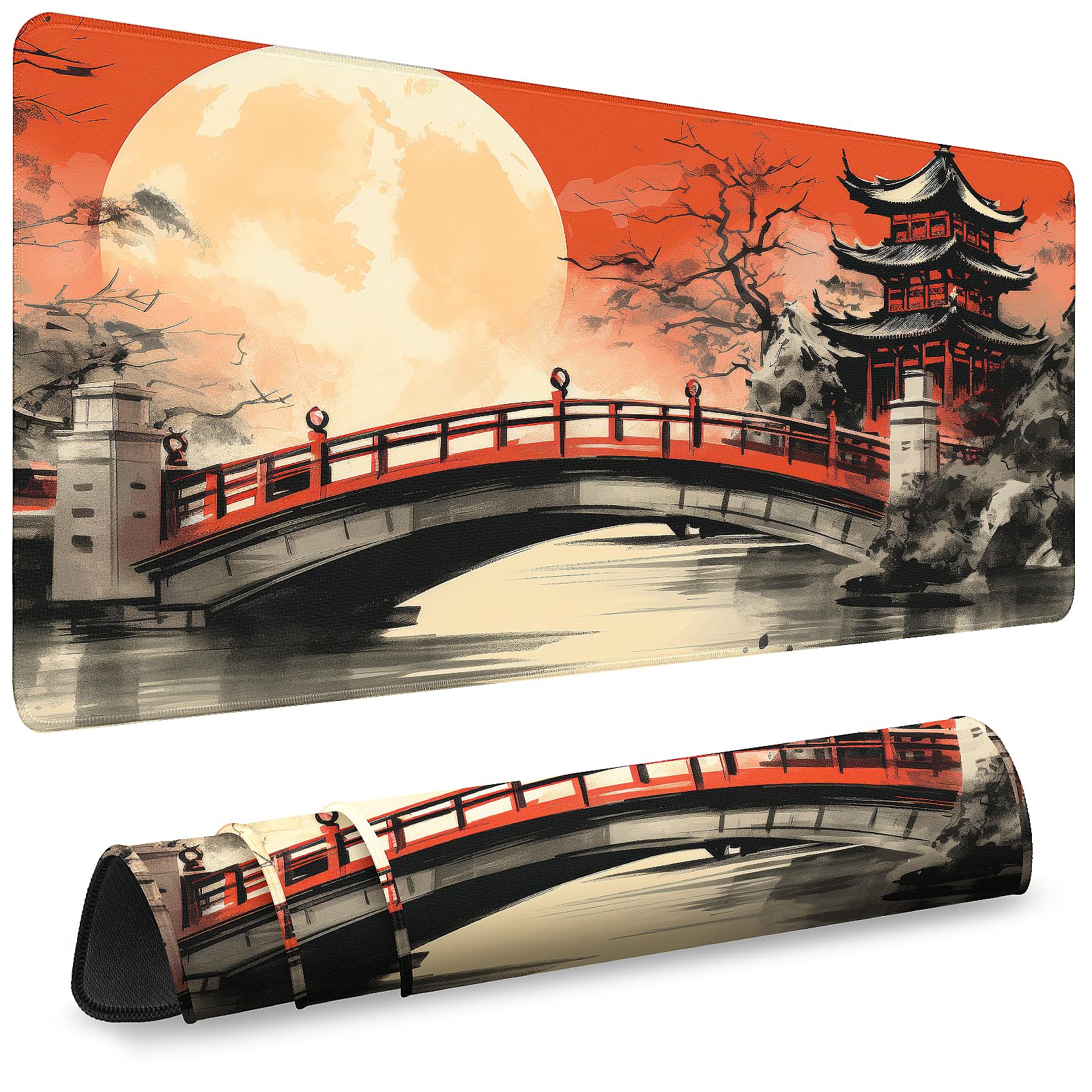 Mouse Pad Gaming - Desk Mat for Keyboard and Mouse - Large Mouse Pads for Desk, Gaming Mousepad with Non-Slip Base, Desks Pad (31.5" X 11.8") for Game, Office and Home