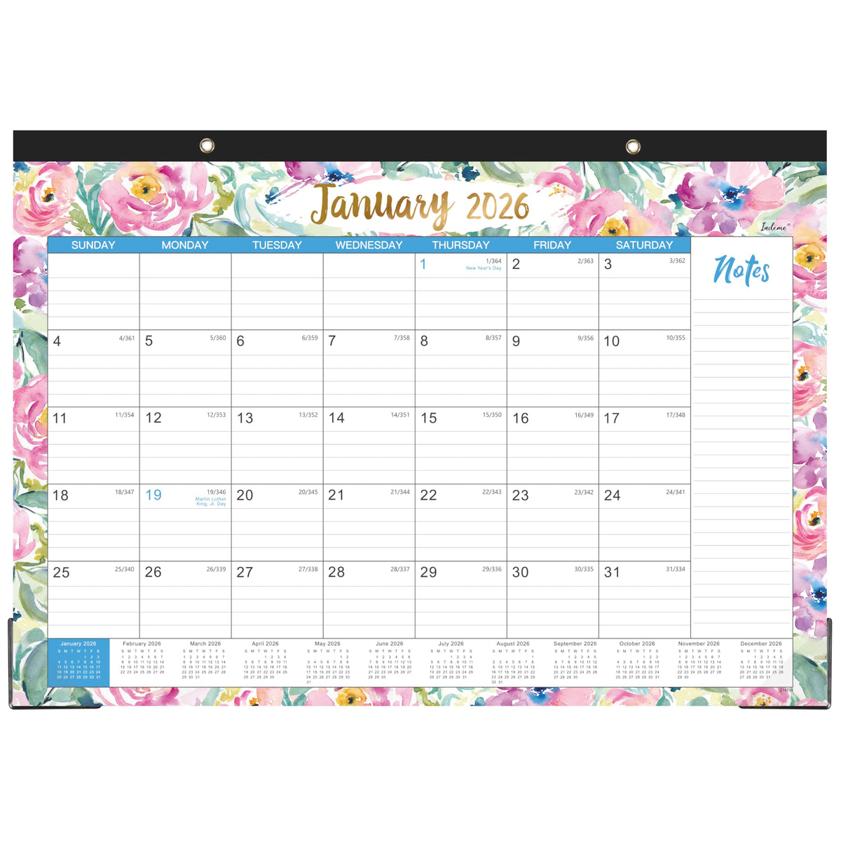 Desk Calendar 2026-2027 - Jul. 2026 - Dec. 2027, 18 Months Large Monthly Desk Calendar 2026-2027, 17" x 12", Desk Pad, Large Ruled Blocks, To-do List & Notes