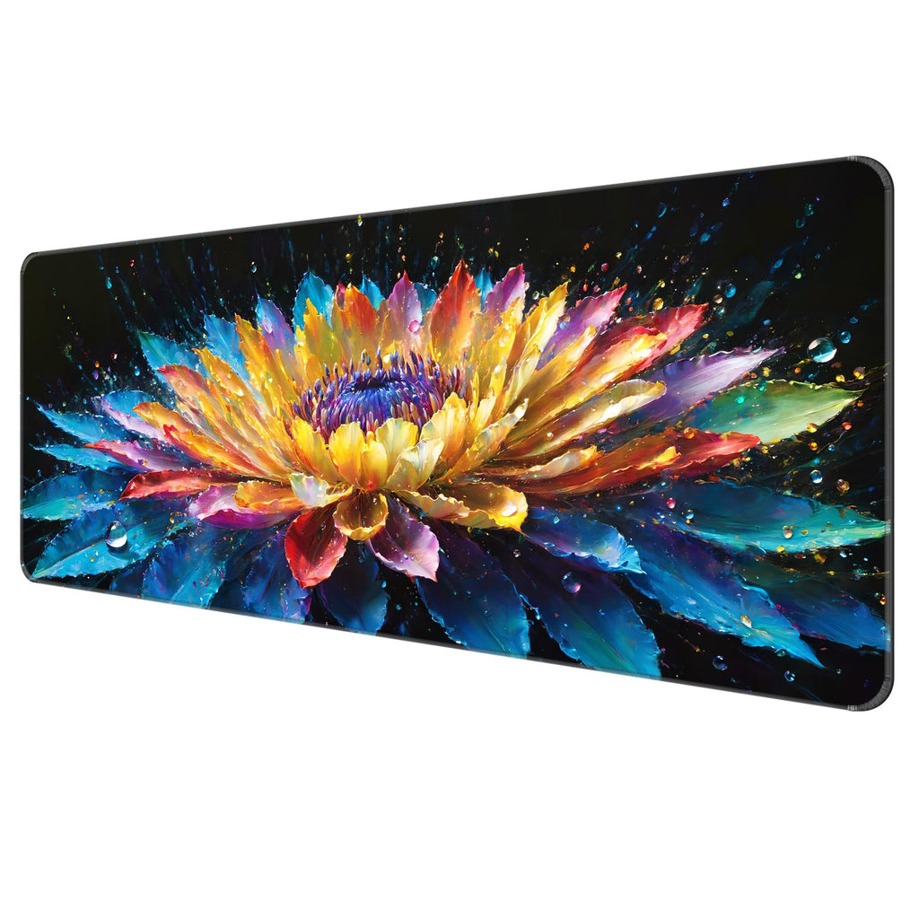 Large Thin Mouse Pad with Stitched Edges, Galaxy Space