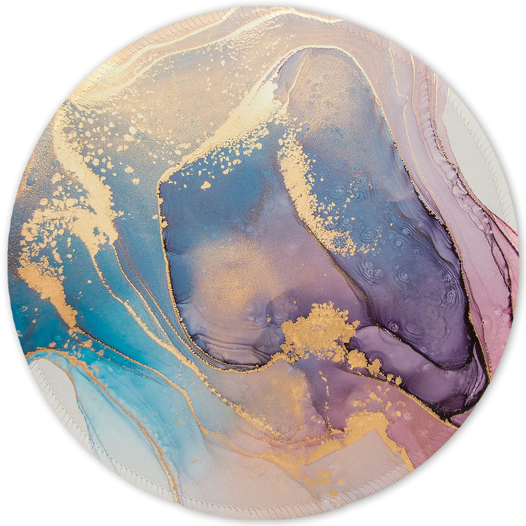 ITNRSIIET Marble Round Mouse Pad Pink Marble Customized Premium-Textured Washable Desktop Protection Mouse Mat with Non-Slip Rubber Base 7.87×7.87×0.12 inches, Pink Marble