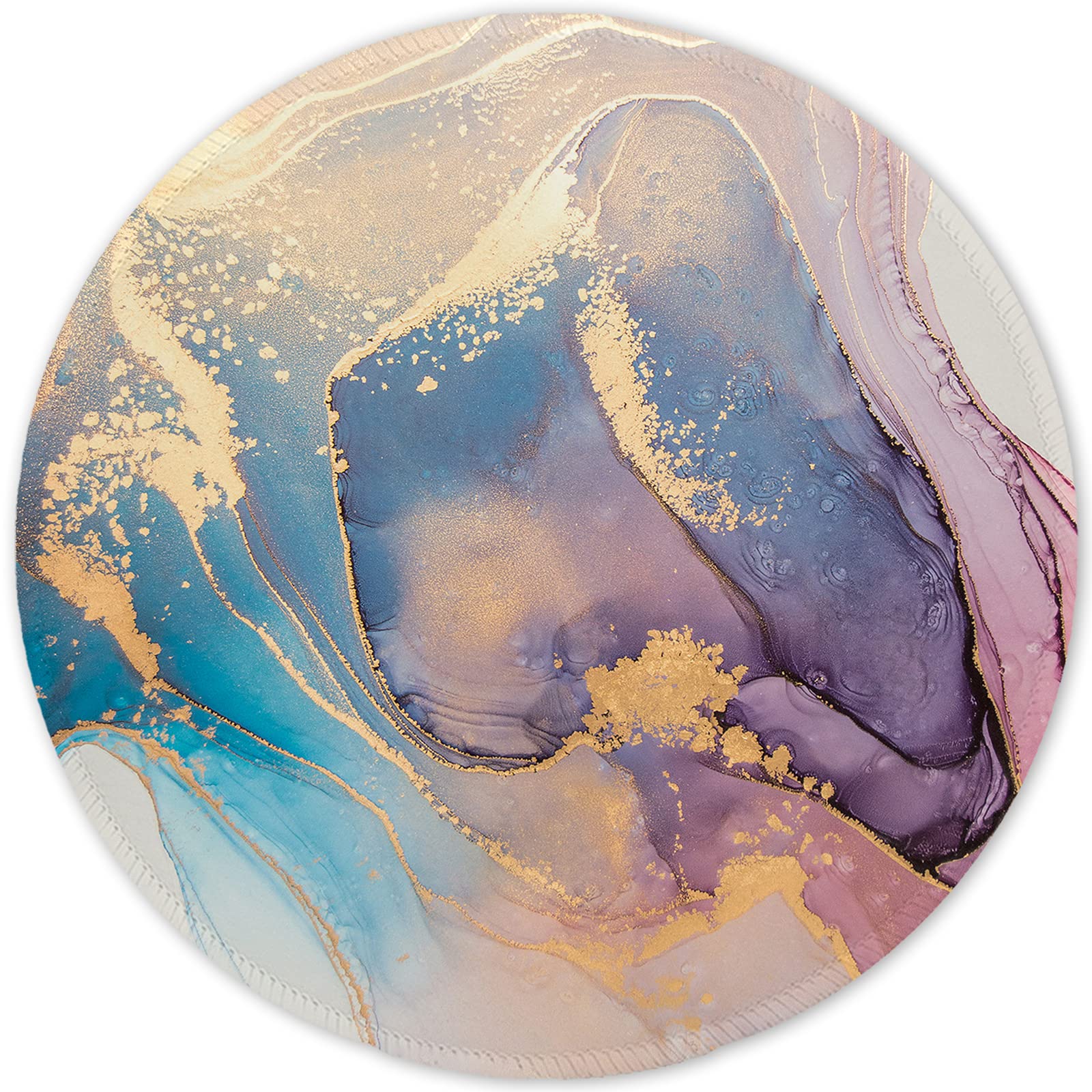 ITNRSIIET Marble Round Mouse Pad Pink Marble Customized Premium-Textured Washable Desktop Protection Mouse Mat with Non-Slip Rubber Base 7.87×7.87×0.12 inches, Pink Marble