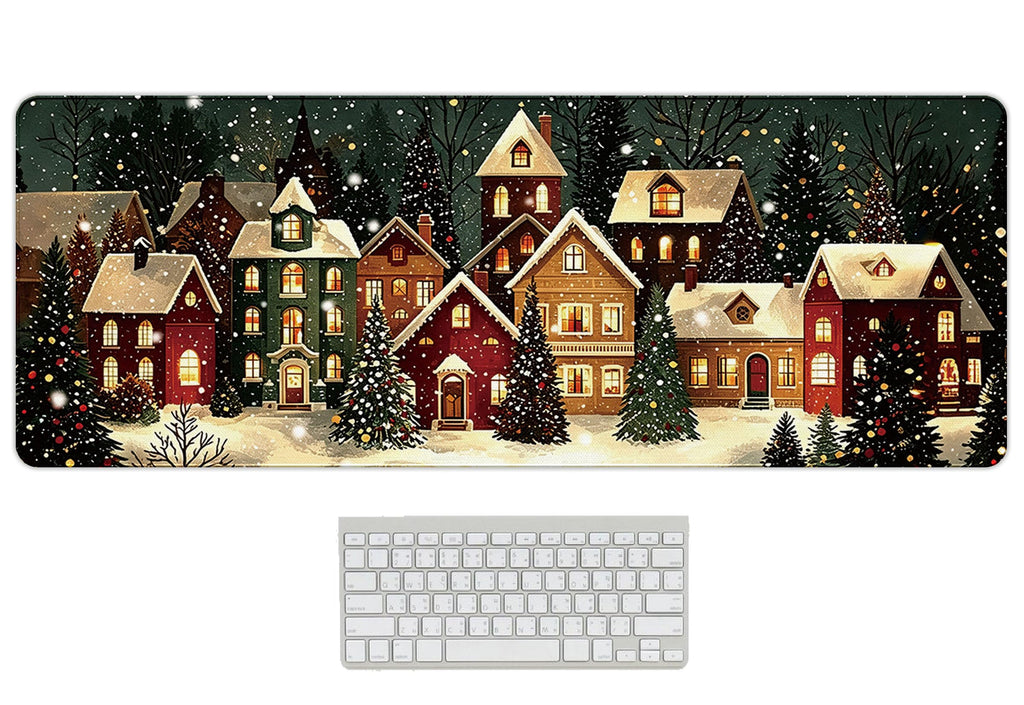 UTELKA Blue Desk Mat, Flroal Desk Matt for Desktop Mouse Pad 31.5x11.8