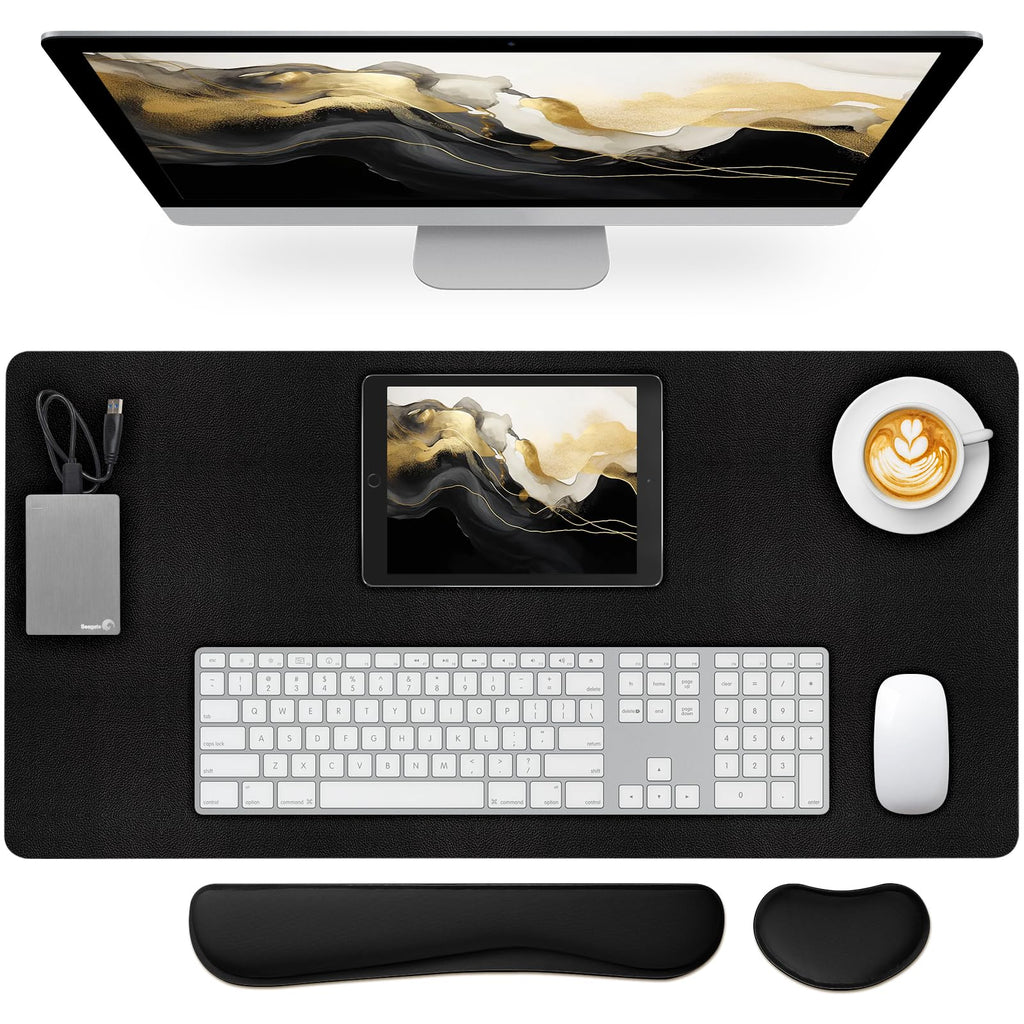 Mouse Pad and Keyboard Wrist Rest, 3-in-1 Keyboard and Mouse Pad