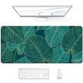 Auhoahsil Desk Mat, Ultra Large Mouse Pad, XXL Gaming Mousepad, Green Tropical Leaves Deskpad, Big Extended Full Size Mouse Pad, Desktop Desk Matt for Keyboard, Laptop & Computer, 35.5 x 15.7 in