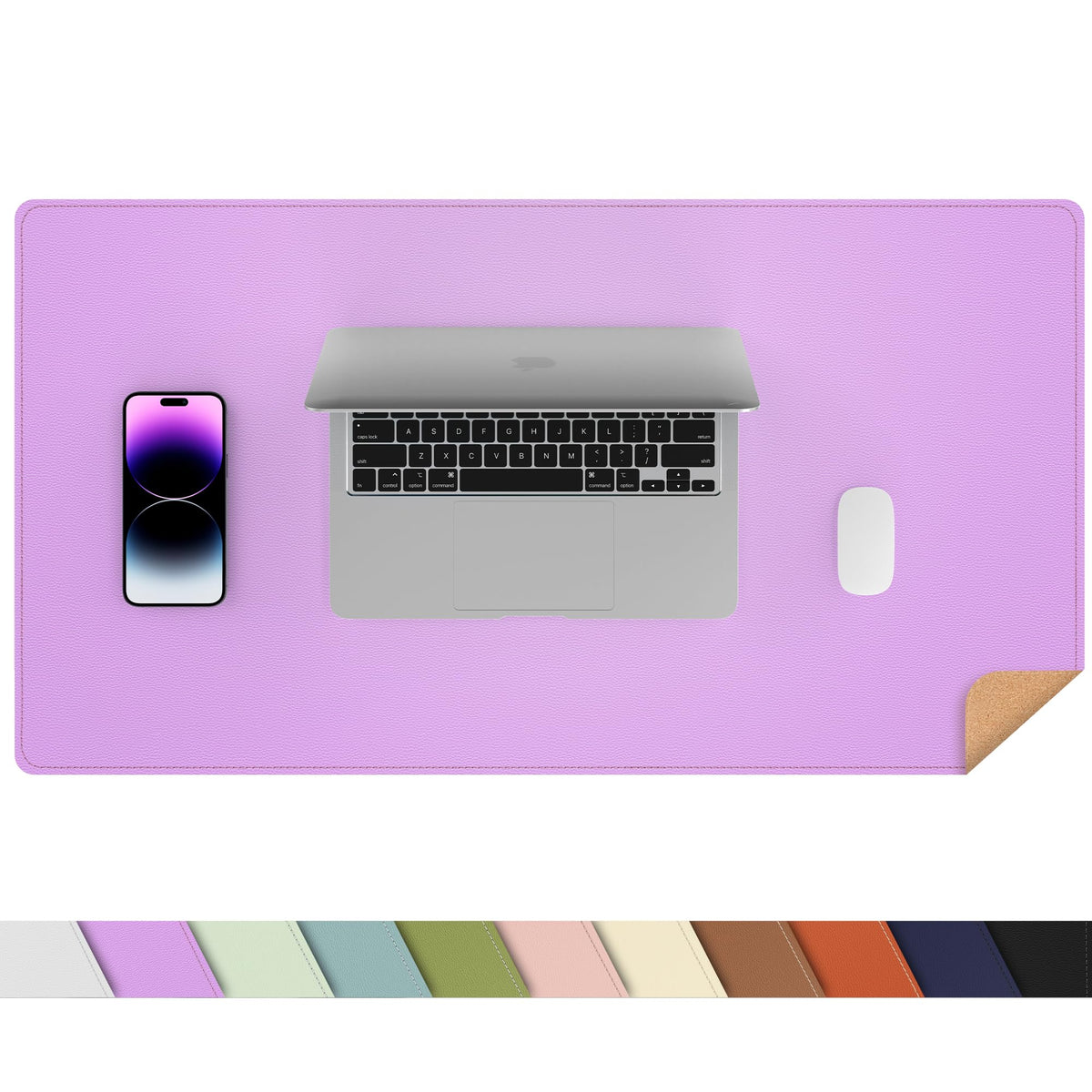 AFIING Large Desk Mat, 47" x 17", Black