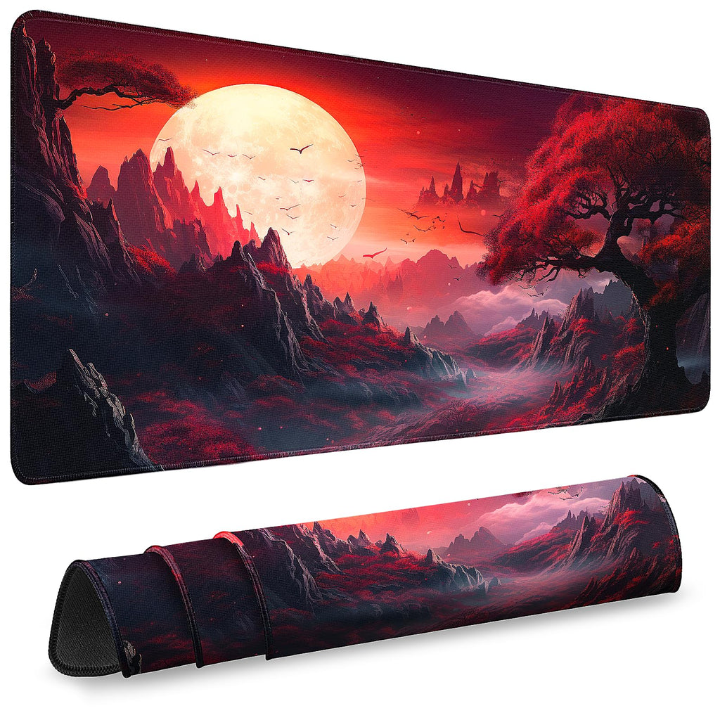 Gaming Mouse Pad, Desk Mat for Keyboard and Mouse, Large Mouse Pad for Desk, Computer Mousepad