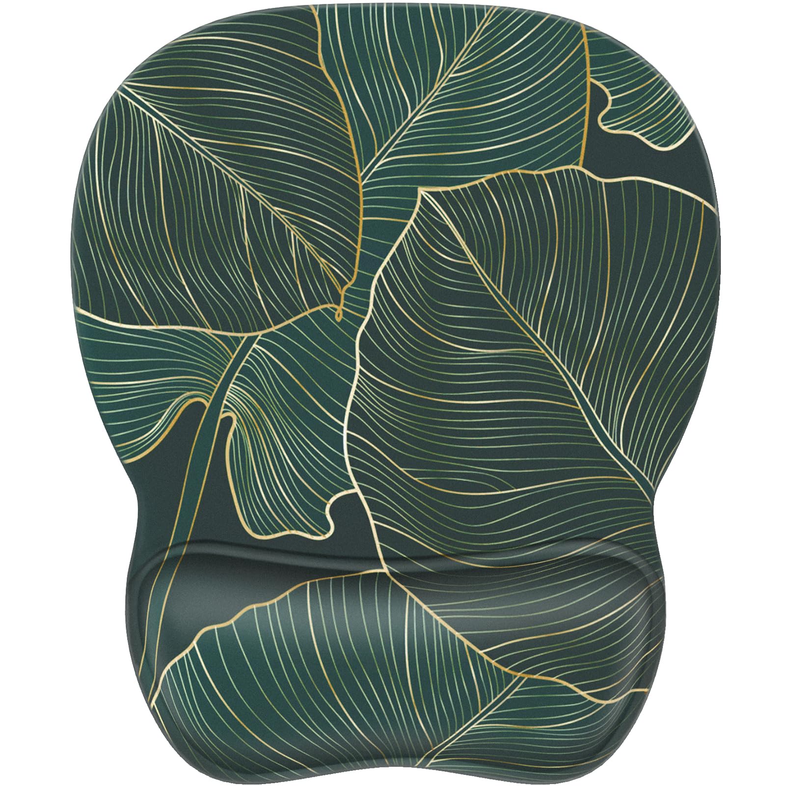 MROCO Ergonomic Mouse Pad with Gel Wrist Rest, 9.4 x 8.1 in, Black