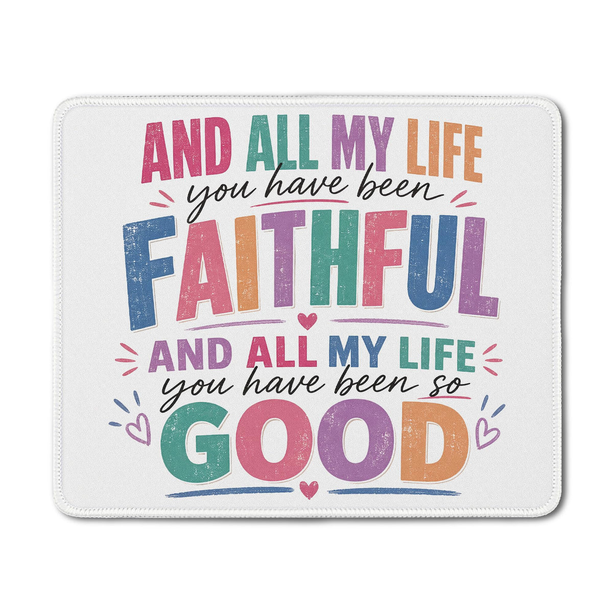Inspirational Christian God Says I Am Mouse Pad, Minimalist Boho Floral Bible Verse Affirmation Mouse Pads Mousepad for Home Office Dorm Computers Laptop Supplies Desk Accessories, 9.5x7.9 Inch