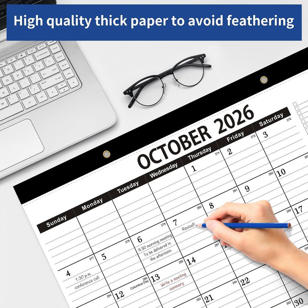 Desk Calendar 2026-2027,October 2026 to March 2028, Desk Calendar 2026-2027 with to-do list,Calendar 2027-18 Months,2027 Calendar 17" x 12" for Home or Office.