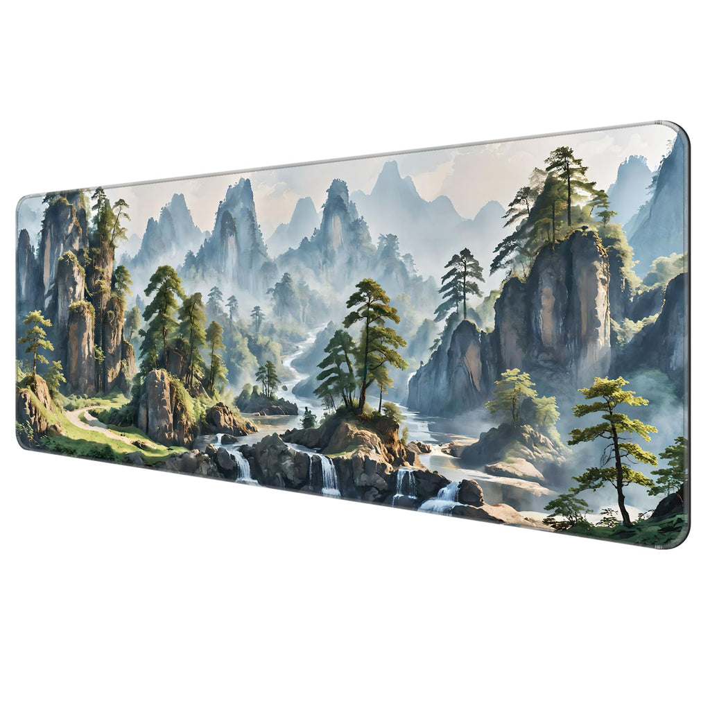 Large Thin Mouse Pad with Stitched Edges, Galaxy Space