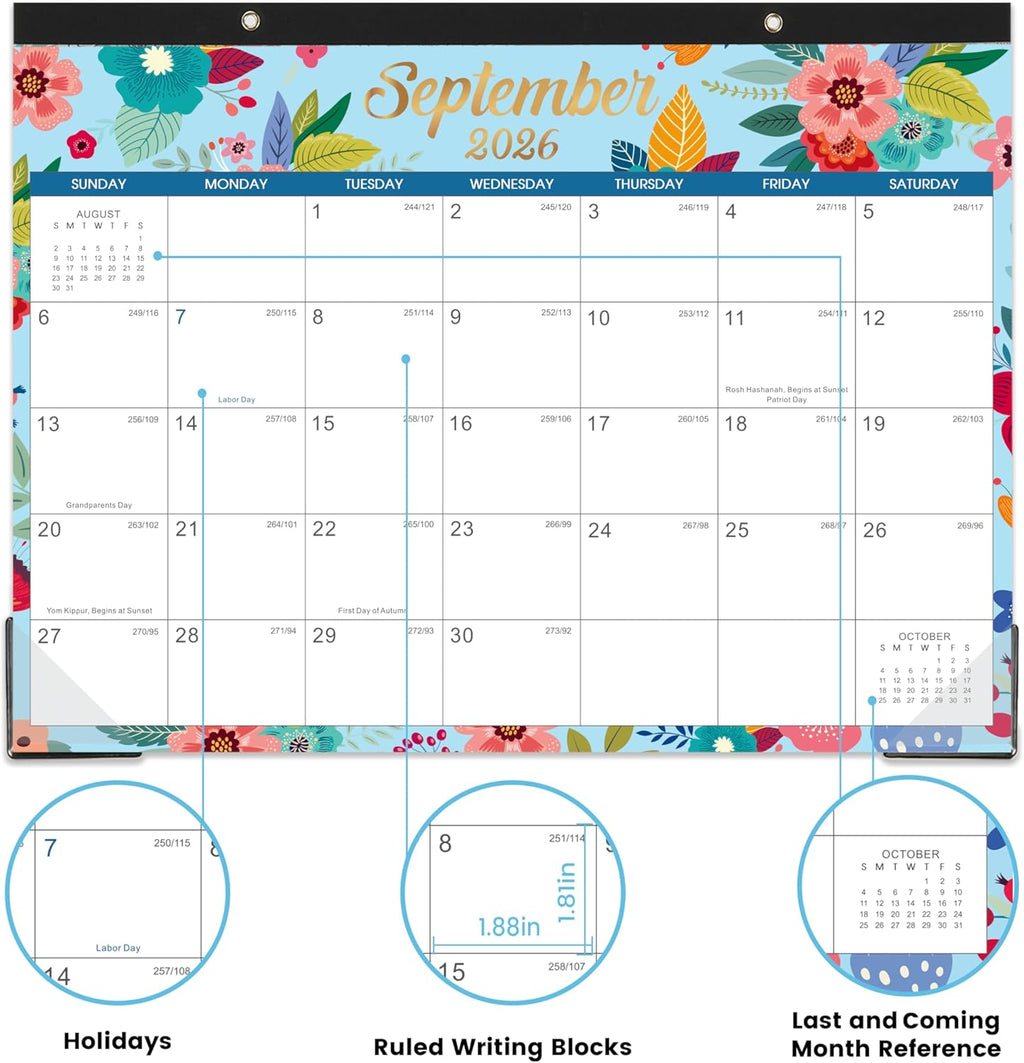 Desk Calendar/Calendar 2026-2027- Jul. 2026 - Dec. 2027