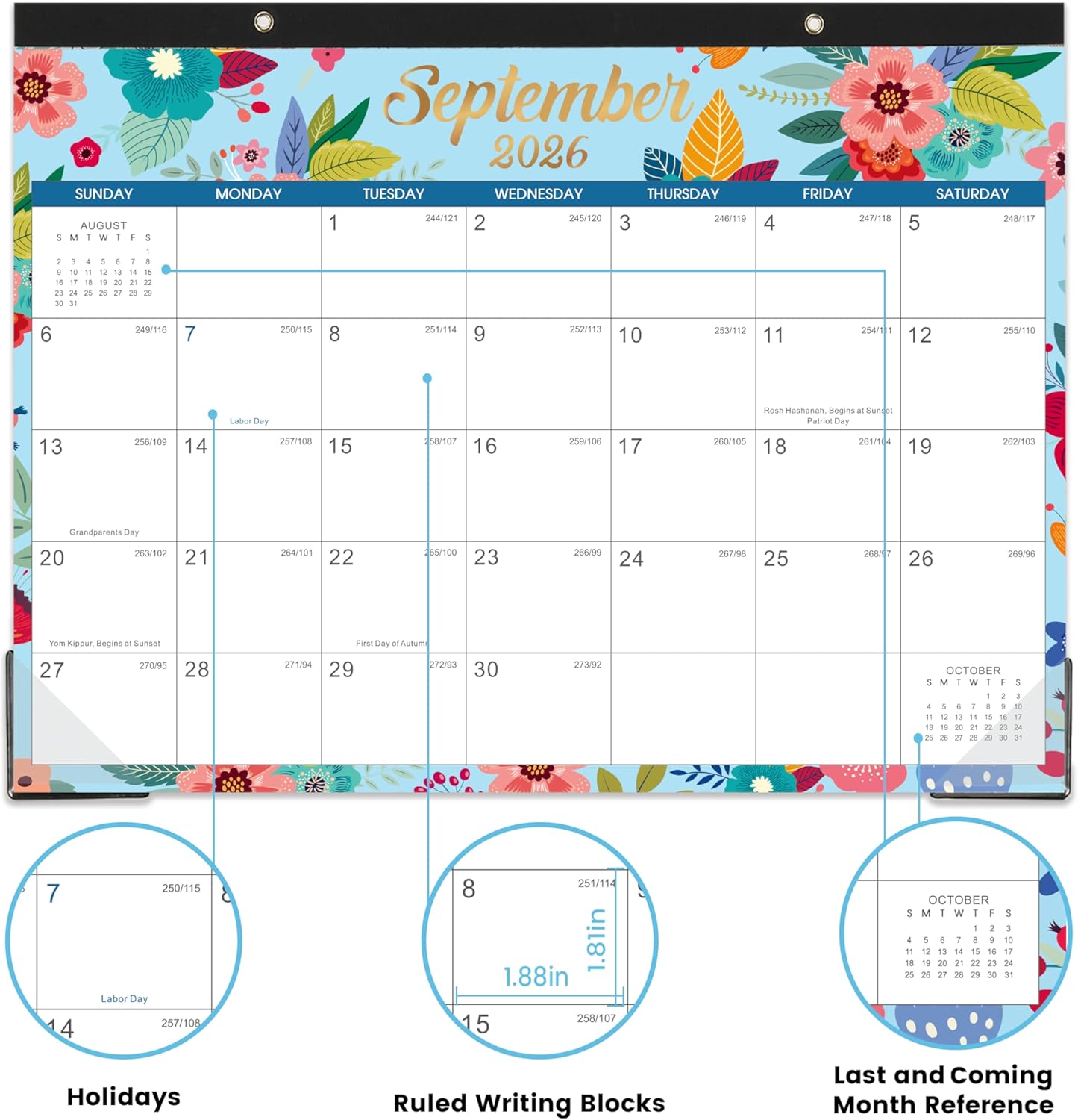 Desk Calendar/Calendar 2026-2027- Jul. 2026 - Dec. 2027