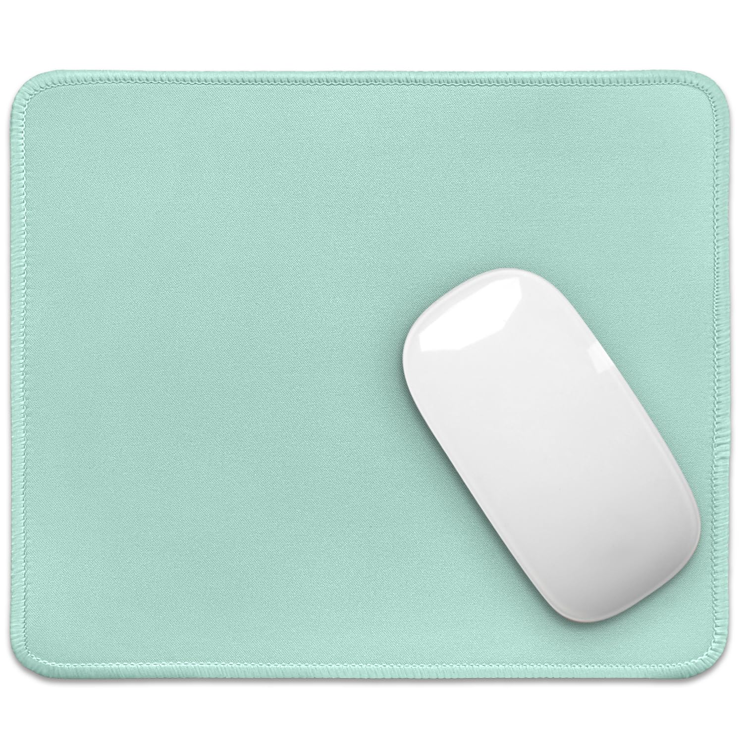 FROGIGO Mouse Pad with Stitched Edges - Cute Floral Mousepad for Women, 9.25 x 7.75 inch Washable Square Desk Pad, Non-Slip Rubber Base, Office Home Laptop Accessories - Vintage Garden