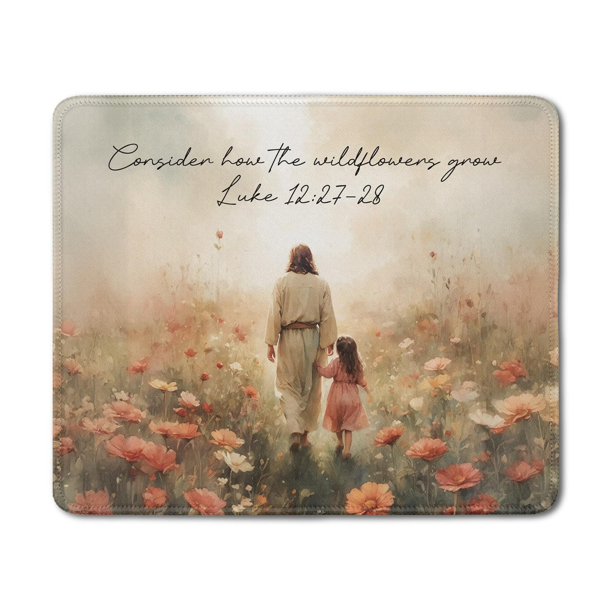 Inspirational Christian God Says I Am Mouse Pad, Minimalist Boho Floral Bible Verse Affirmation Mouse Pads Mousepad for Home Office Dorm Computers Laptop Supplies Desk Accessories, 9.5x7.9 Inch