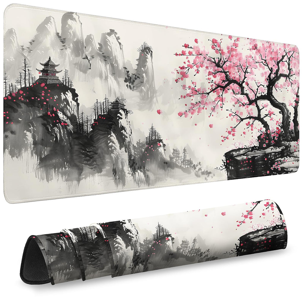 Mouse Pad Gaming - Desk Mat for Keyboard and Mouse - Large Mouse Pads for Desk, Gaming Mousepad with Non-Slip Base, Desks Pad (31.5" X 11.8") for Game, Office and Home