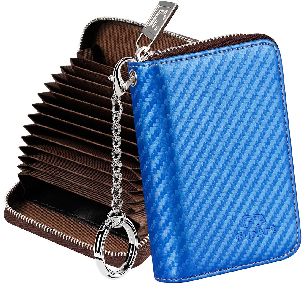 FurArt Zipper Wallet Women RFID Credit Card Holder keychain Wallet