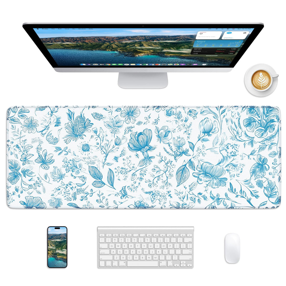 Mouse Pad 31.5x11.8in Large Desk Mat Non-Slip for Office