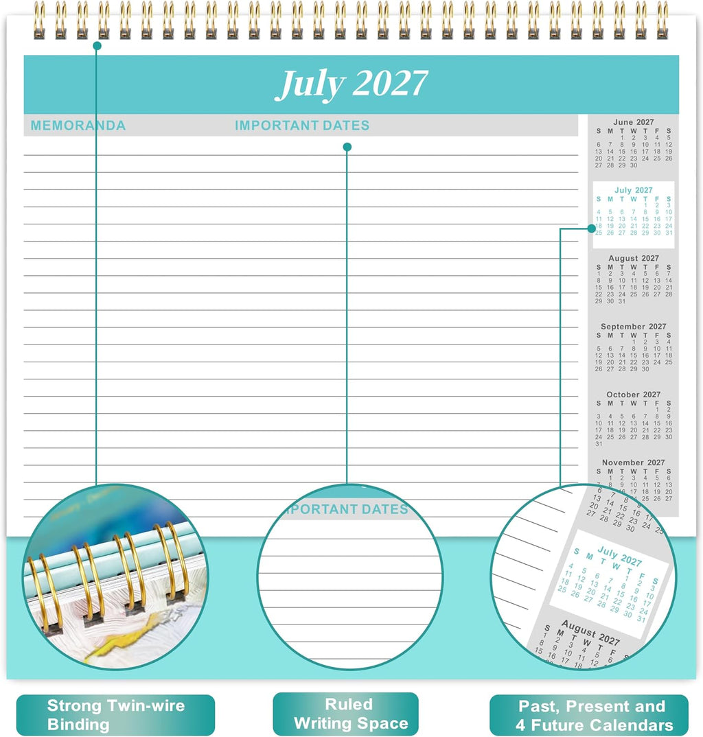 2027 Desk Calendar - Standing Flip Desktop Calendar 2027