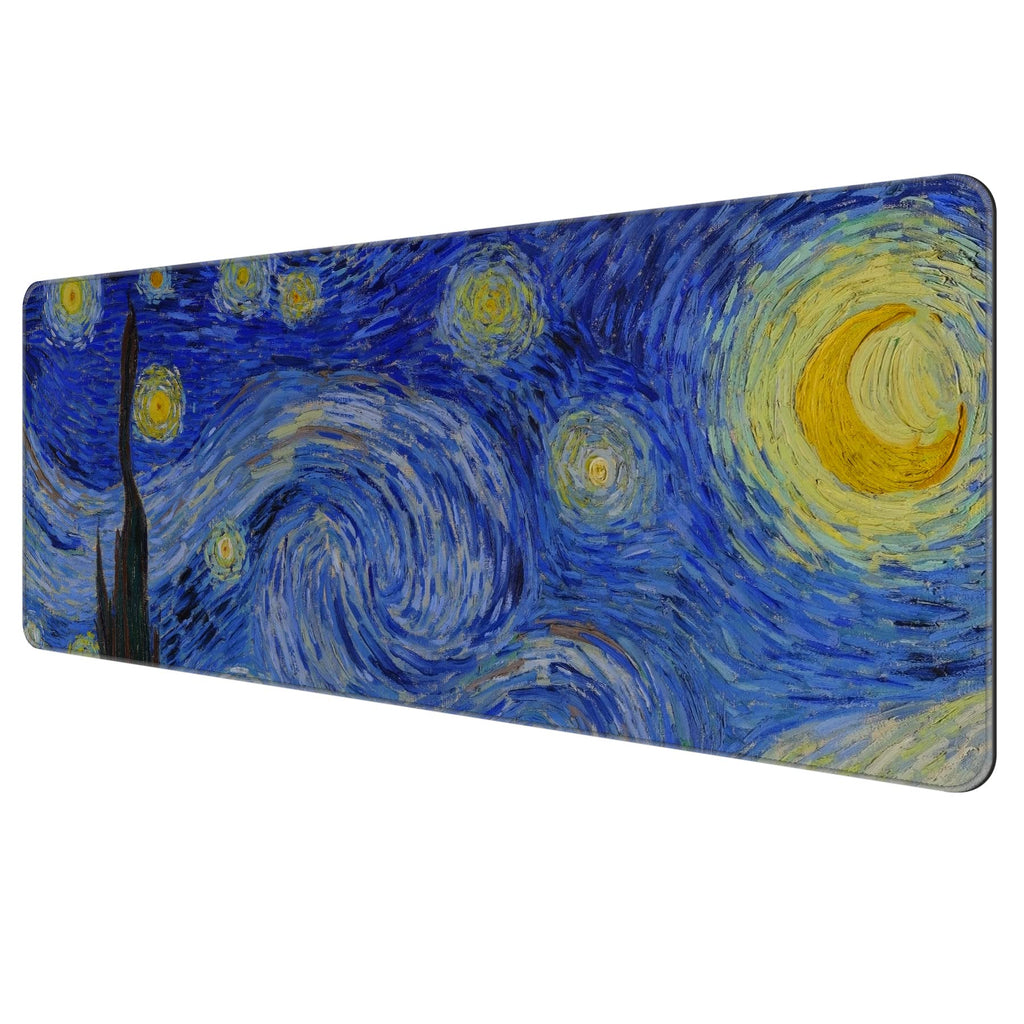 Large Thin Mouse Pad with Stitched Edges, Galaxy Space