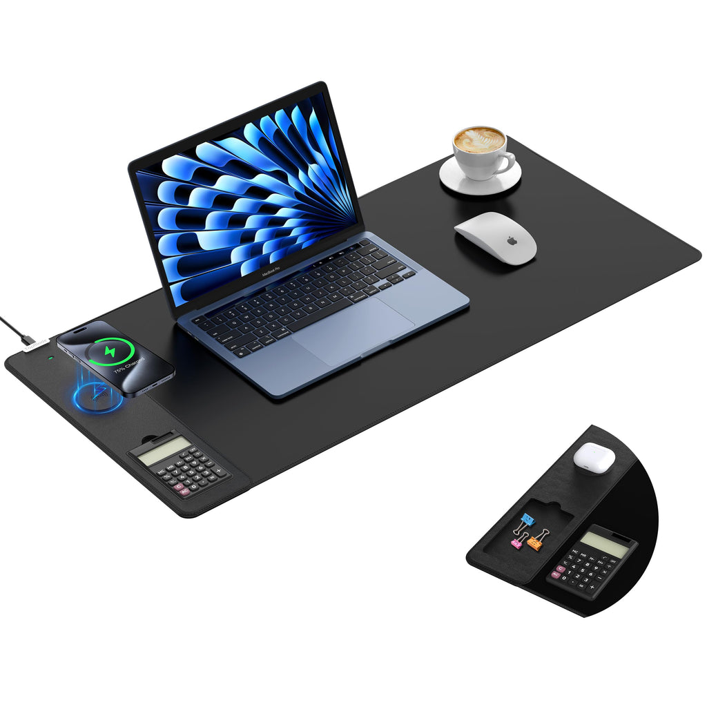 TopMade Wireless Charging Mouse Pad, 31.5"x15.75" XXL Large Desk Pad