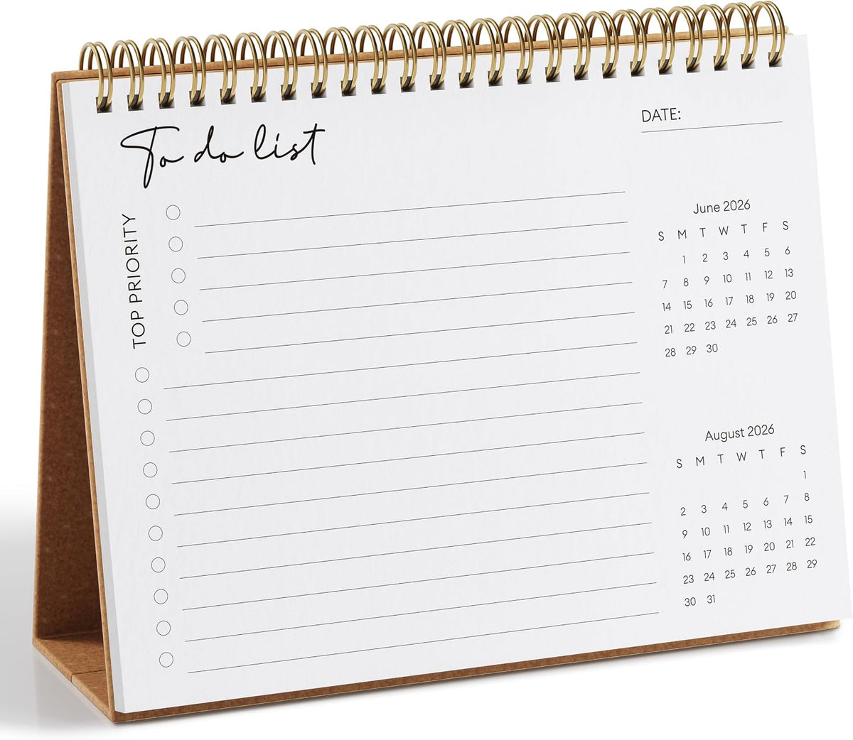 Small Desk Calendar 2026-2027, Jokotha Standing Flip Calendar, July 2026 to December 2027, 18 Month Desktop Calendar with Stickers & Floral Design, 8"x6"