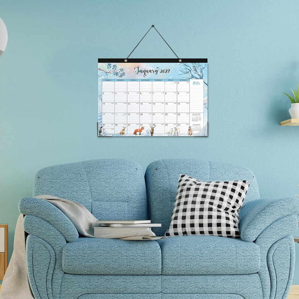 2027 Desk Calendar - 2027 Calendar, Jan. 2027 - Dec. 2027, 17”x 12”