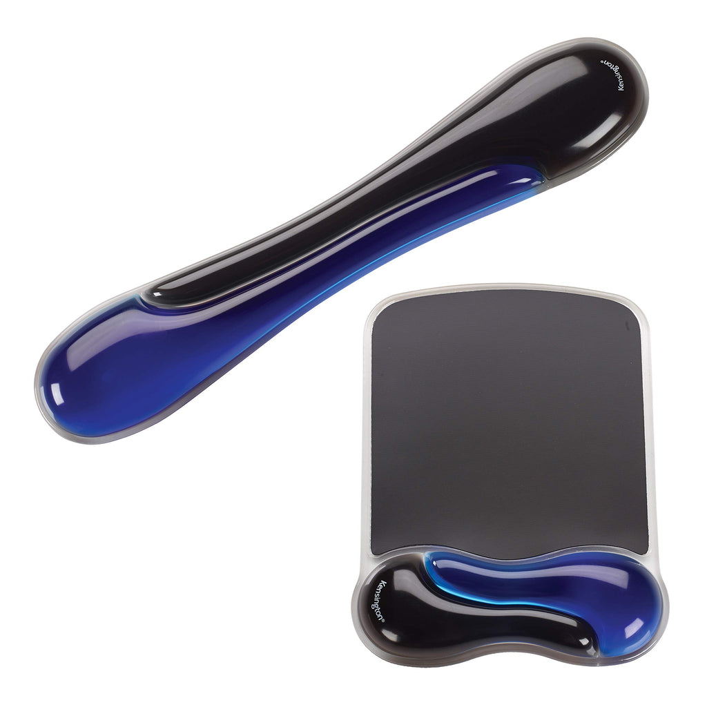 Kensington Duo Gel Mouse Pad with Wrist Rest, Ergonomic Wrist Support for Pain Relief, Comfortable Non-Skid Gel Pad for Computer, Laptop, Office & Home 9.6" x 7.6", Blue K62401AM