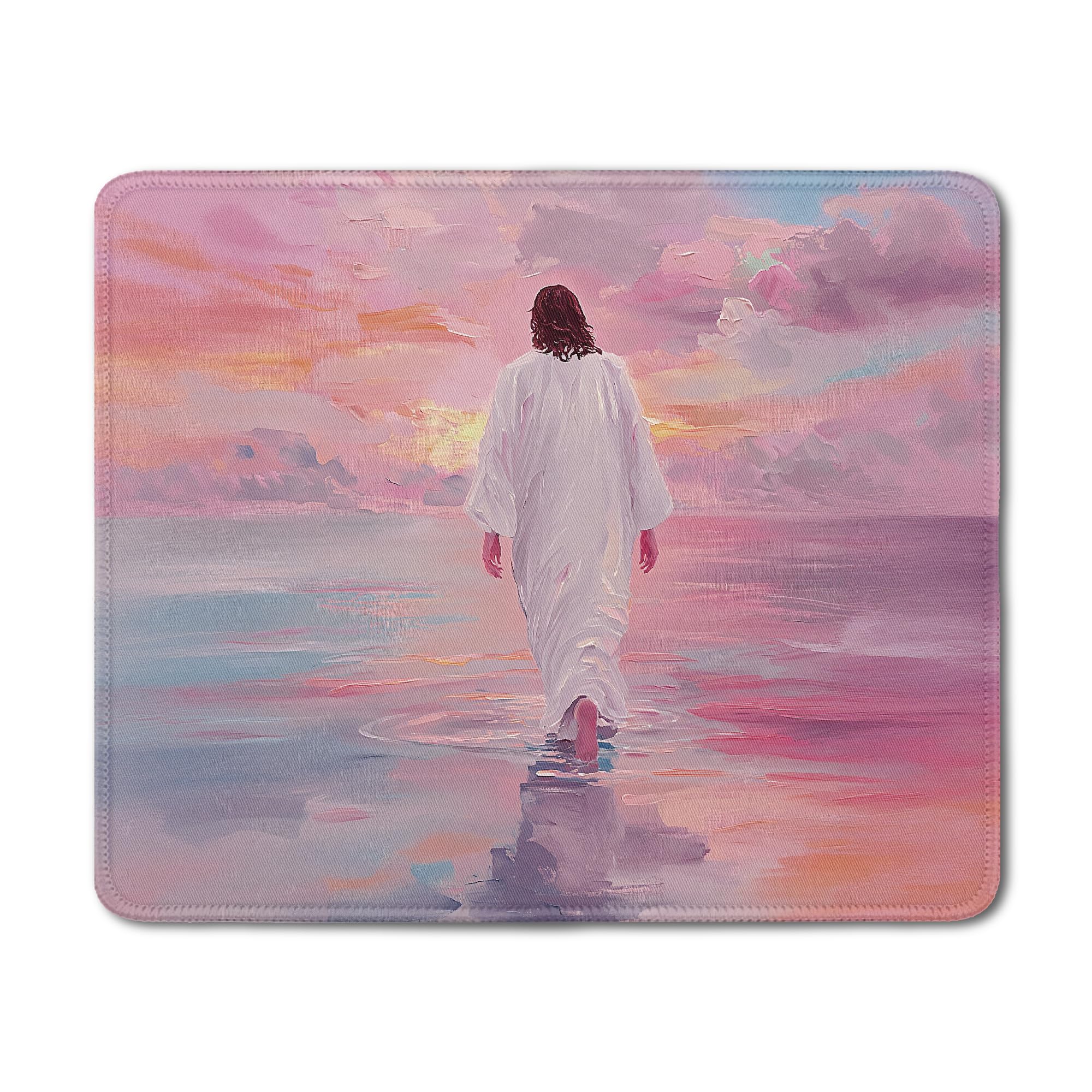 Inspirational Christian God Says I Am Mouse Pad, Minimalist Boho Floral Bible Verse Affirmation Mouse Pads Mousepad for Home Office Dorm Computers Laptop Supplies Desk Accessories, 9.5x7.9 Inch