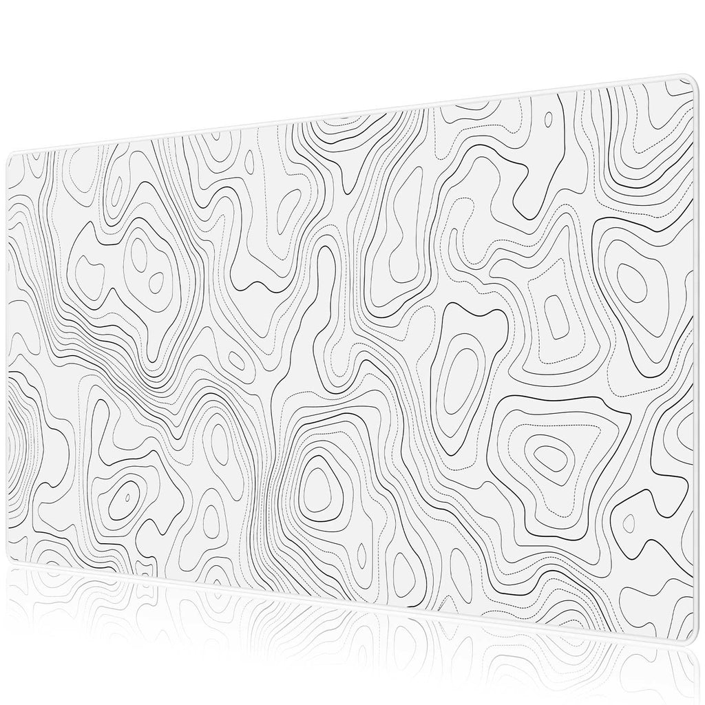 JIALONG Large Gaming Mouse Pad Extended Desk Mat XXL Mousepad with Non-Slip Keyboard Pad for Office Laptop, Computer and PC - 35.4 x 15.7 inches World Map