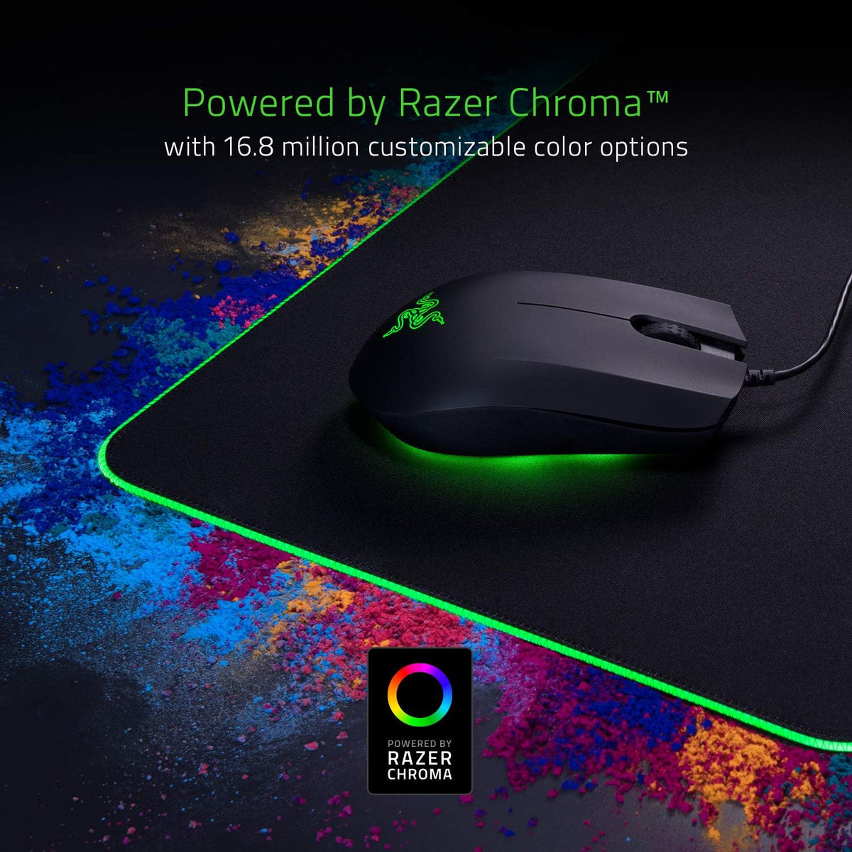 Razer Goliathus Extended Chroma Gaming Mousepad, Soft Cloth Material, Black