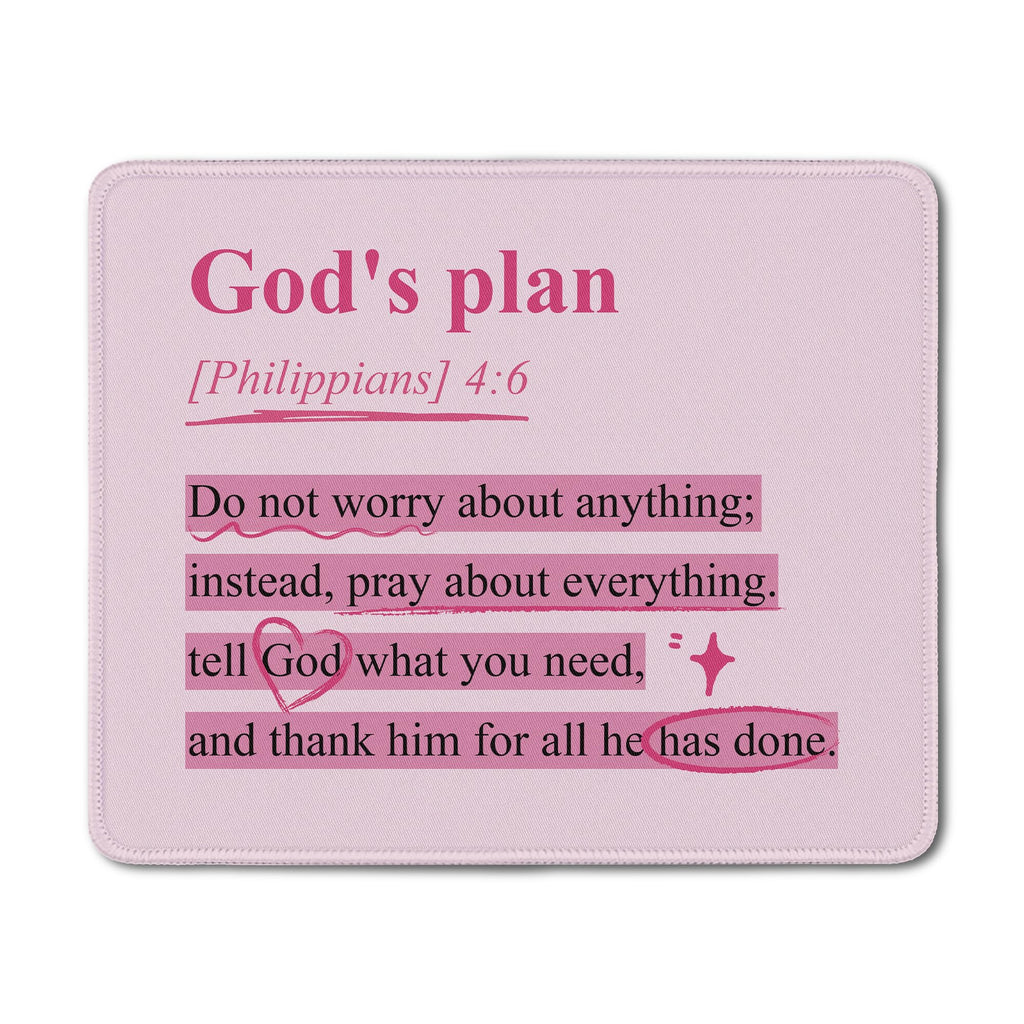Inspirational Christian God Says I Am Mouse Pad, Minimalist Boho Floral Bible Verse Affirmation Mouse Pads Mousepad for Home Office Dorm Computers Laptop Supplies Desk Accessories, 9.5x7.9 Inch