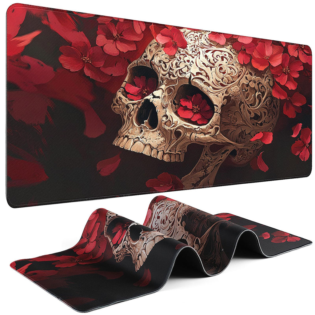 Mouse Pad Gaming - Desk Mat for Keyboard and Mouse - Kanagawa Large Mouse Pad for Desk, Japanese Sea Wave Mousepad (31.5 x 11.8inch) with Non-Slip Base, Desks Pad Mat for Game, Office and Home