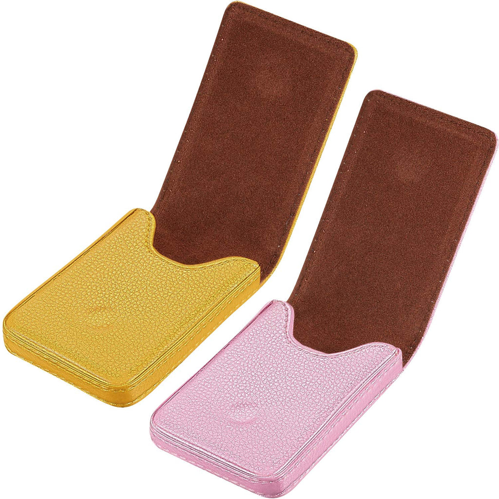 Outus 2 Pcs Business Card Holder Wallet PU,Black and Coffee,Classic