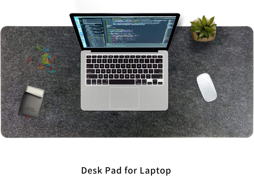 DAWNTREES Felt Desk Mat,Full Keyboard Mat,36" x 16",Dark Gray