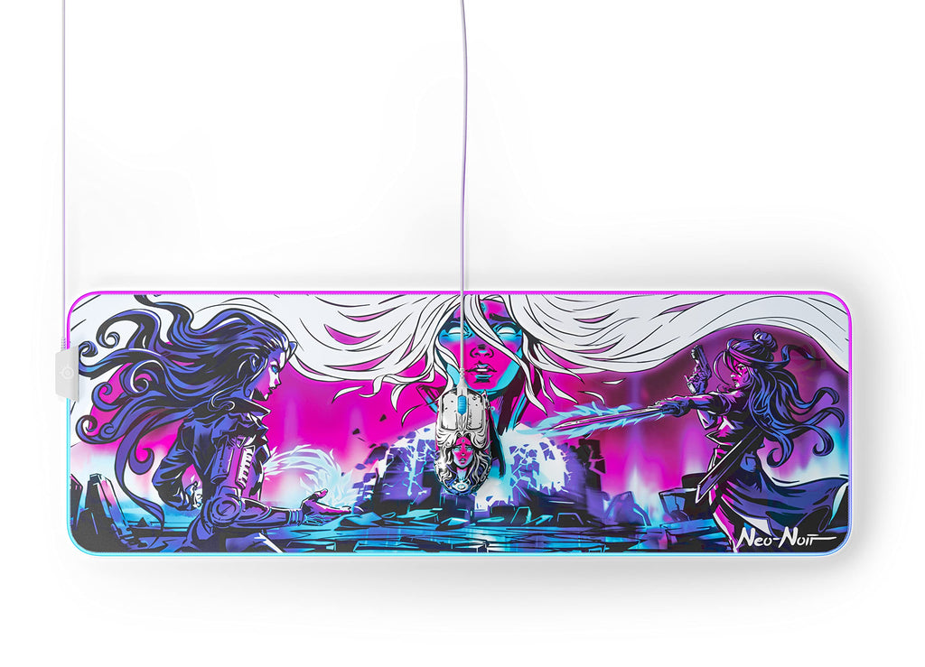 SteelSeries QcK Gaming Mouse Pad - XXL Cloth - Peak Tracking and Stability - Esports Mousepad - Never-Slip - Full Desk Coverage