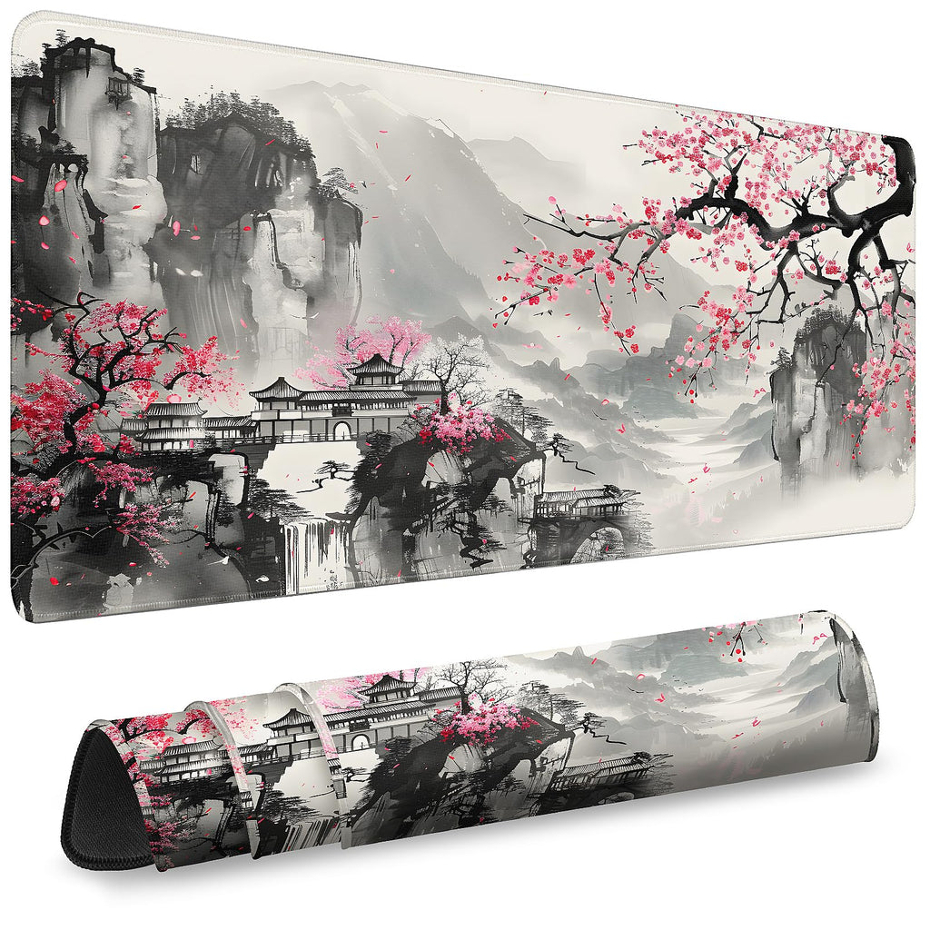 Mouse Pad Gaming - Desk Mat for Keyboard and Mouse - Large Mouse Pads for Desk, Gaming Mousepad with Non-Slip Base, Desks Pad (31.5" X 11.8") for Game, Office and Home