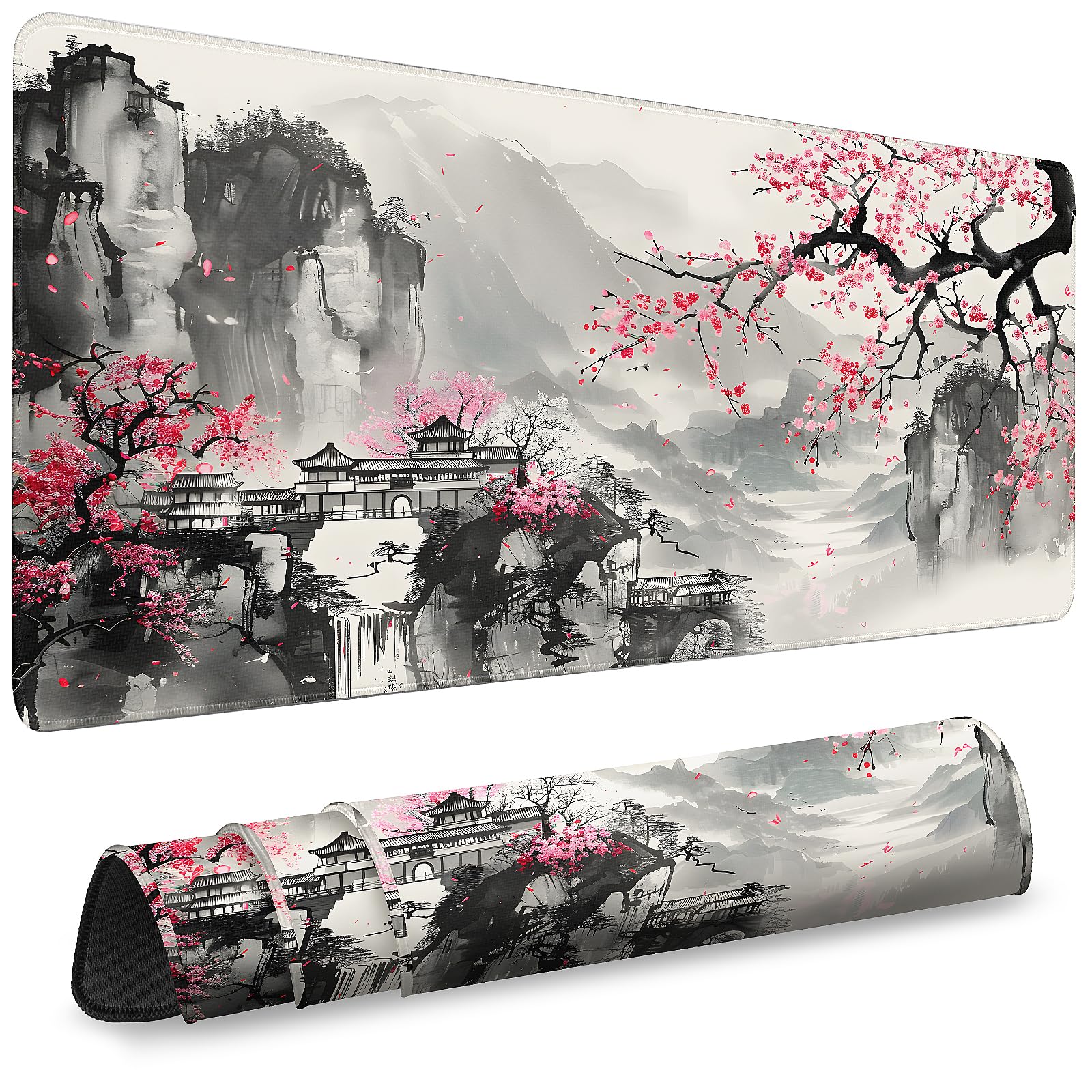 Mouse Pad Gaming - Desk Mat for Keyboard and Mouse - Large Mouse Pads for Desk, Gaming Mousepad with Non-Slip Base, Desks Pad (31.5" X 11.8") for Game, Office and Home