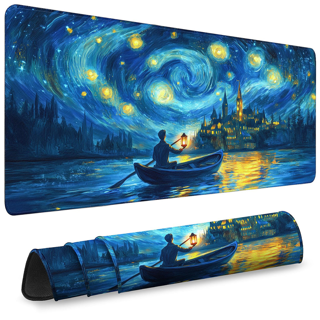 Gaming Mouse Pad, Desk Mat for Keyboard and Mouse, Large Mouse Pad for Desk, Computer Mousepad