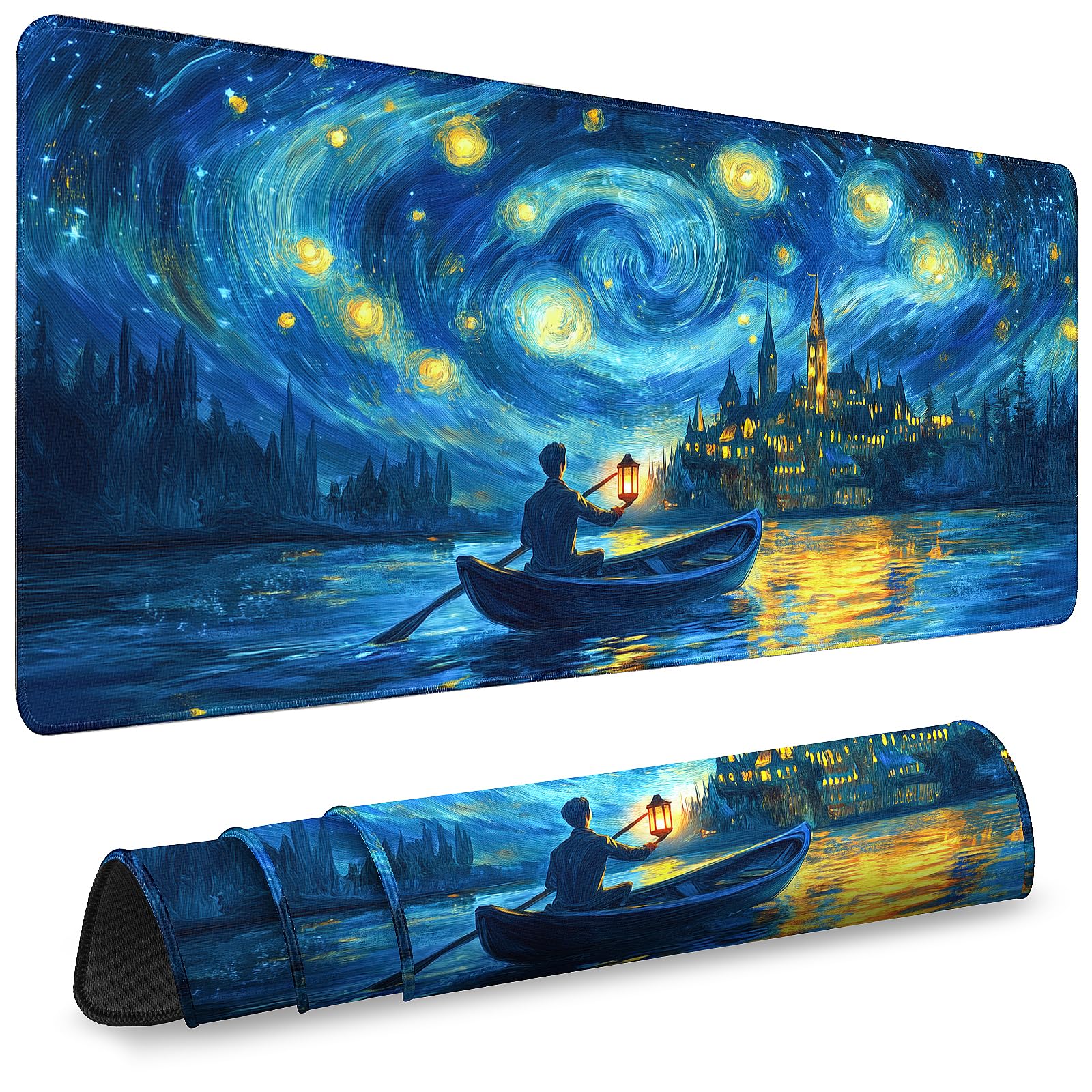 Gaming Mouse Pad, Desk Mat for Keyboard and Mouse, Large Mouse Pad for Desk, Computer Mousepad