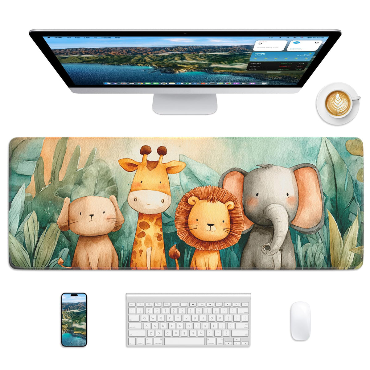 Mouse Pad 31.5x11.8in Large Desk Mat Non-Slip for Office