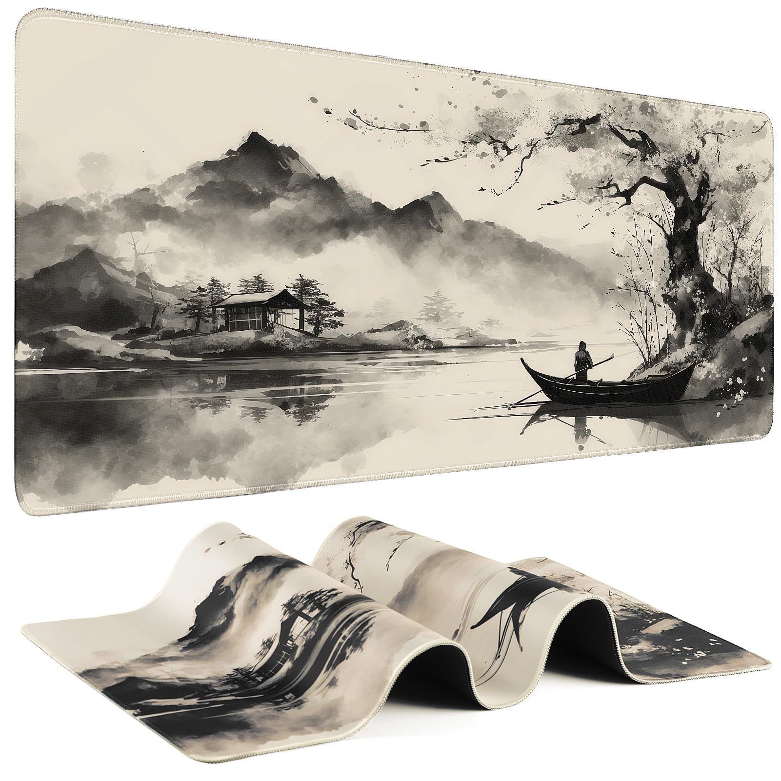 Mouse Pad Gaming - Desk Mat for Keyboard and Mouse - Large Mouse Pads for Desk, Gaming Mousepad with Non-Slip Base, Desks Pad (31.5" X 11.8") for Game, Office and Home