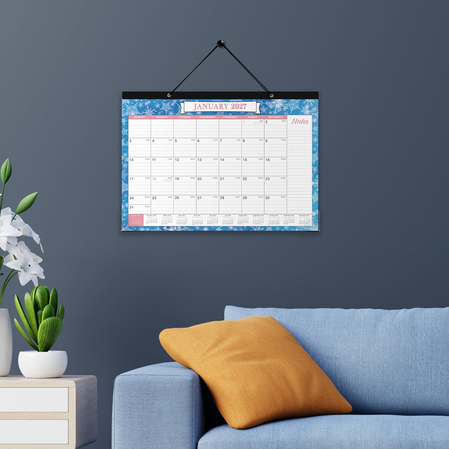 2027 Desk Calendar - 18 Monthly Desk Calendar 2027, 16.9"×12.1"