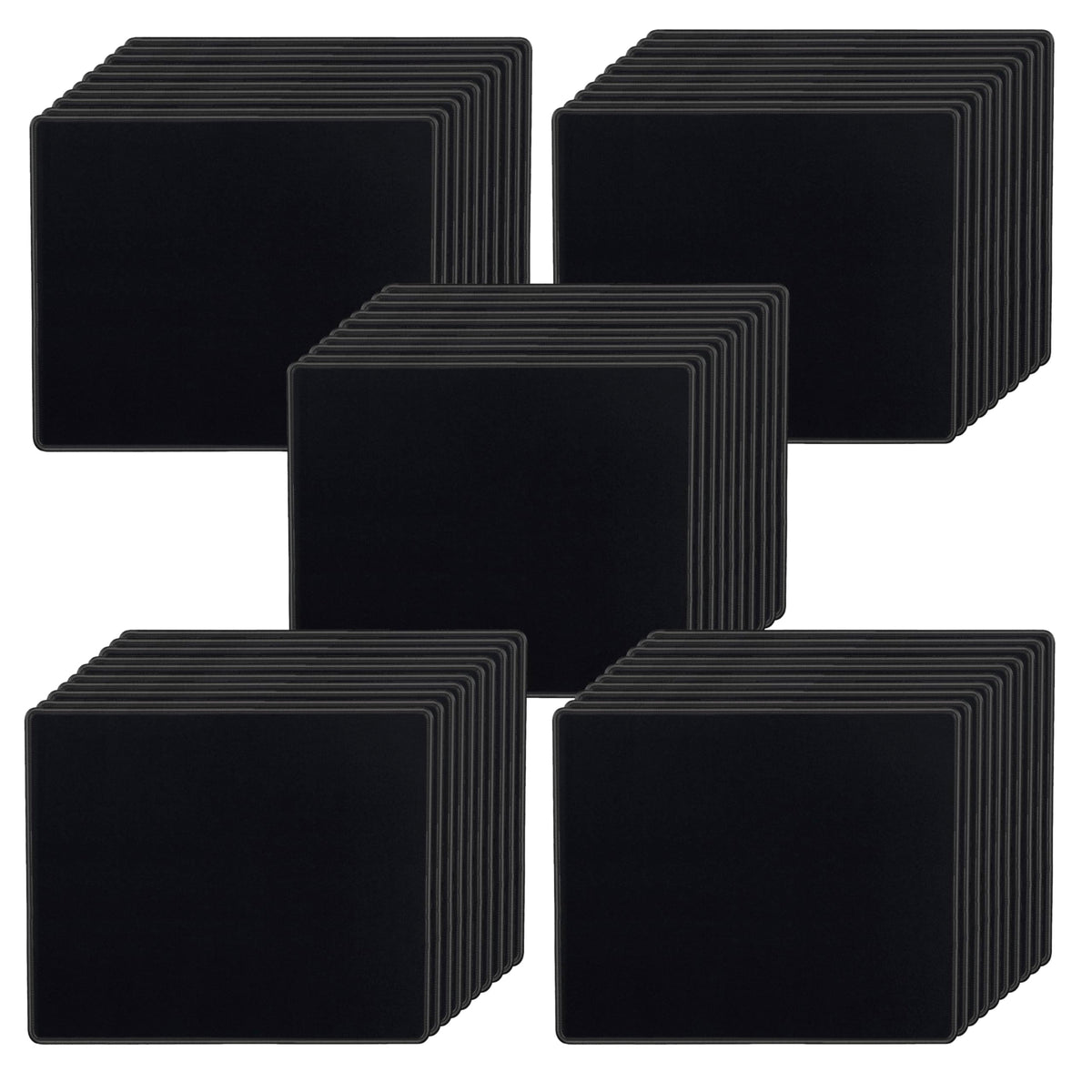 SaiTech IT 5 Pack 220x180x2mm Speed Type Gaming Mousepad, Black