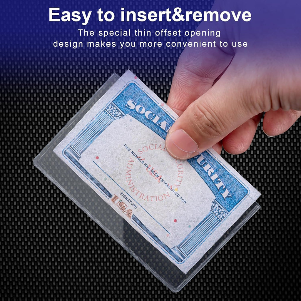 10 Pack Social Security Card Protector Medicare New Credit Card Holder,24 Mil Soft Clear Card for Waterproof SSN Card Protector，ID/Debit/Credit Card Covers Sleeve(10)